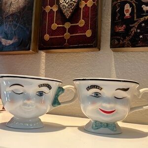Bailey's Irish Cream Vintage Set of HIS & HERS YUM Cups Winking Face‎